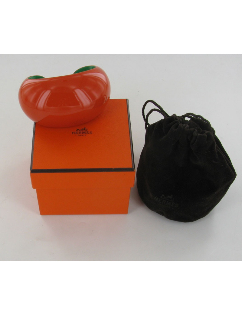 bracelet HERMES en laque ORANGE M
