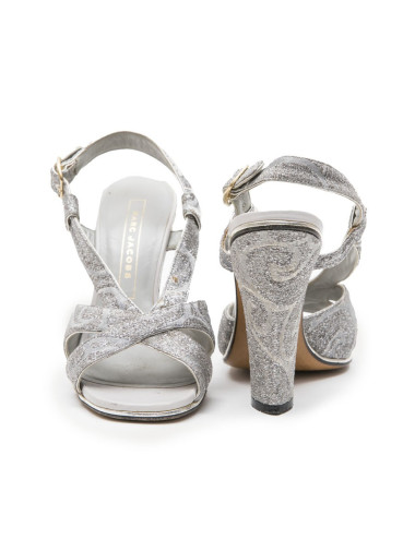 Sandales hautes T 38.5 MARC JACOBS argentées