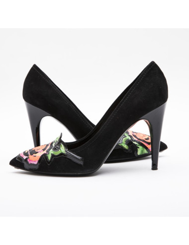 Escarpins T 39 LOUIS VUITTON en veau velours noir  2