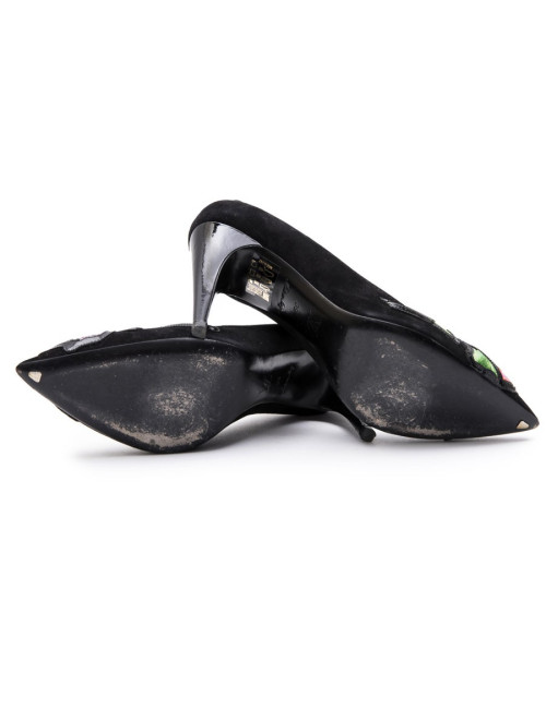 Escarpins T 39 LOUIS VUITTON en veau velours noir 