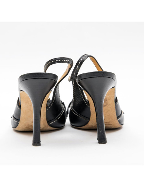 Escapins T 39 DSQUARED2 cuir   avec surpiqûres