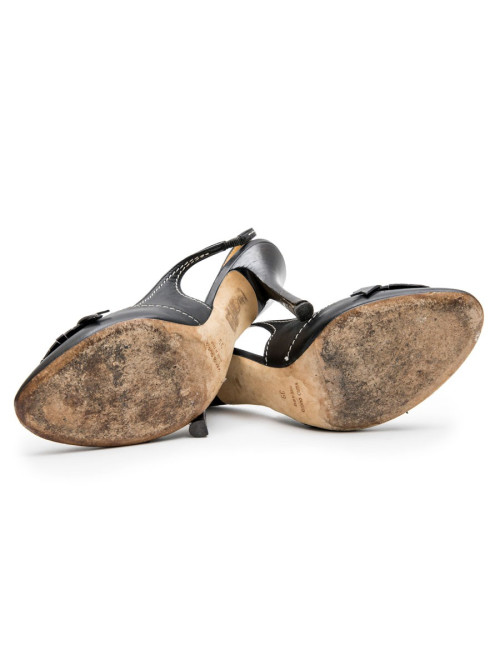 Escapins T 39 DSQUARED2 cuir   avec surpiqûres