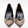 GUCCI high heels in brown monogram canvas size 37FR