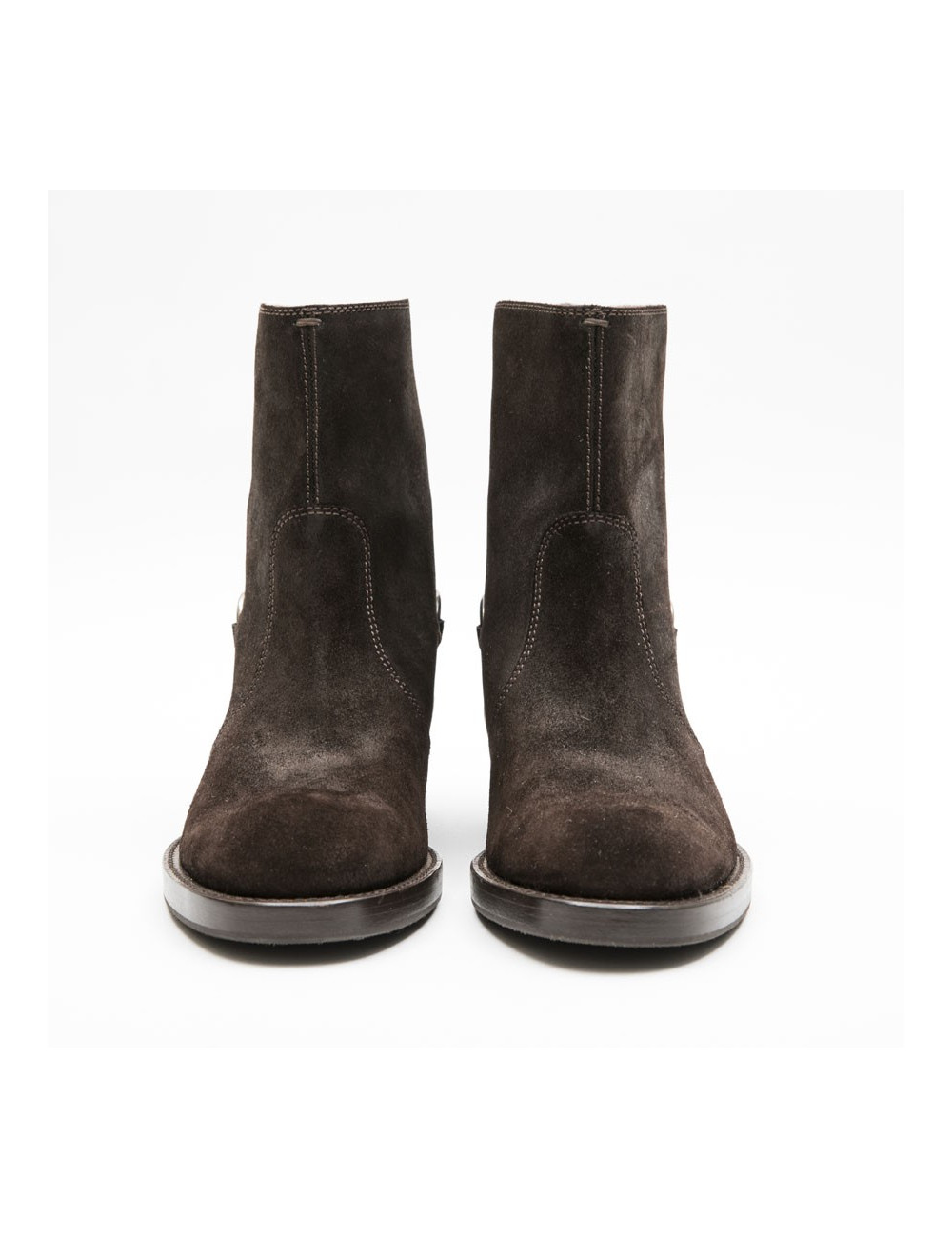 GUCCI boots size 39 in brown velvet calfskin