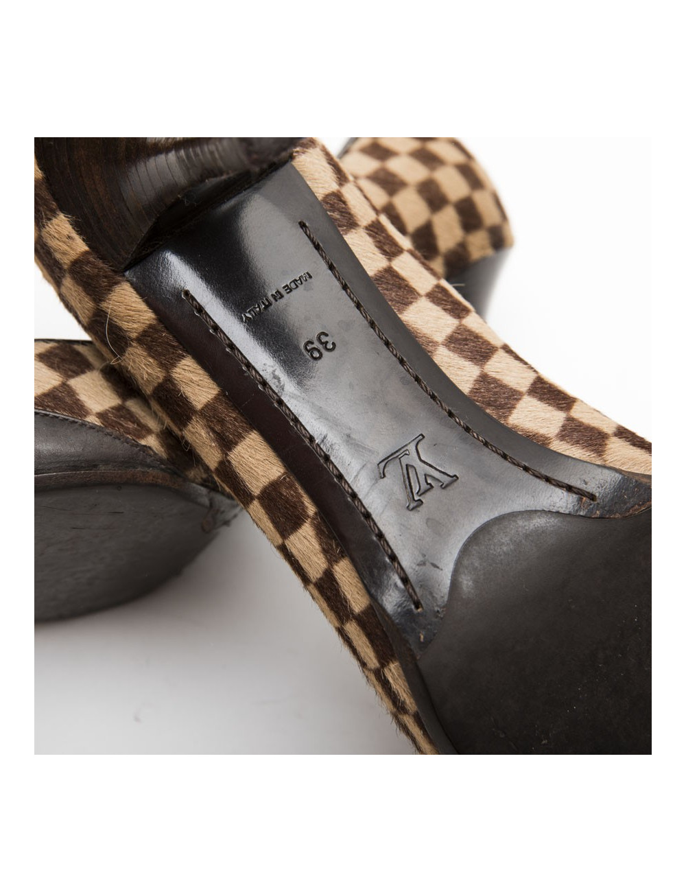 Escarpins T 39 LOUIS VUITTON Bi matière