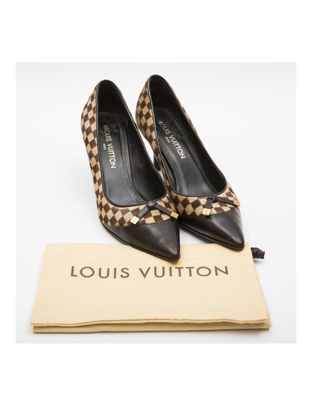 Escarpins T 39 LOUIS VUITTON Bi matière