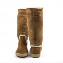 CHANEL boots in camel color quilted lambskin leather size 40
