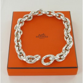 HERMES silver necklace