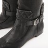 CHANEL boots size 37.5FR in Black aged leather