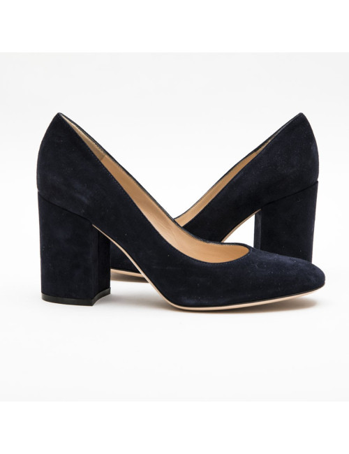 Escarpins T 36.5 GIANVITO ROSSI veau velours bleu