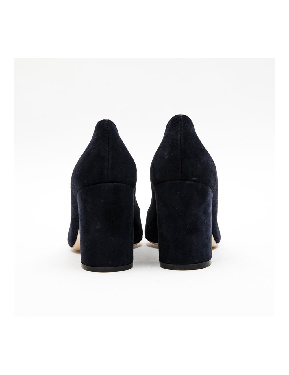 Escarpins T 36.5 GIANVITO ROSSI veau velours bleu