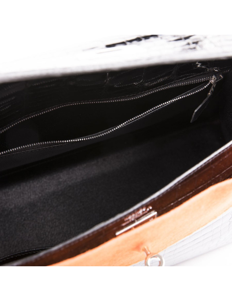 Pochette Kelly HERMES cuir exotique roouge H GM