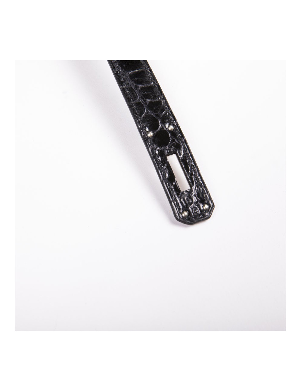 Kelly II 32 HERMES croco porosus noir