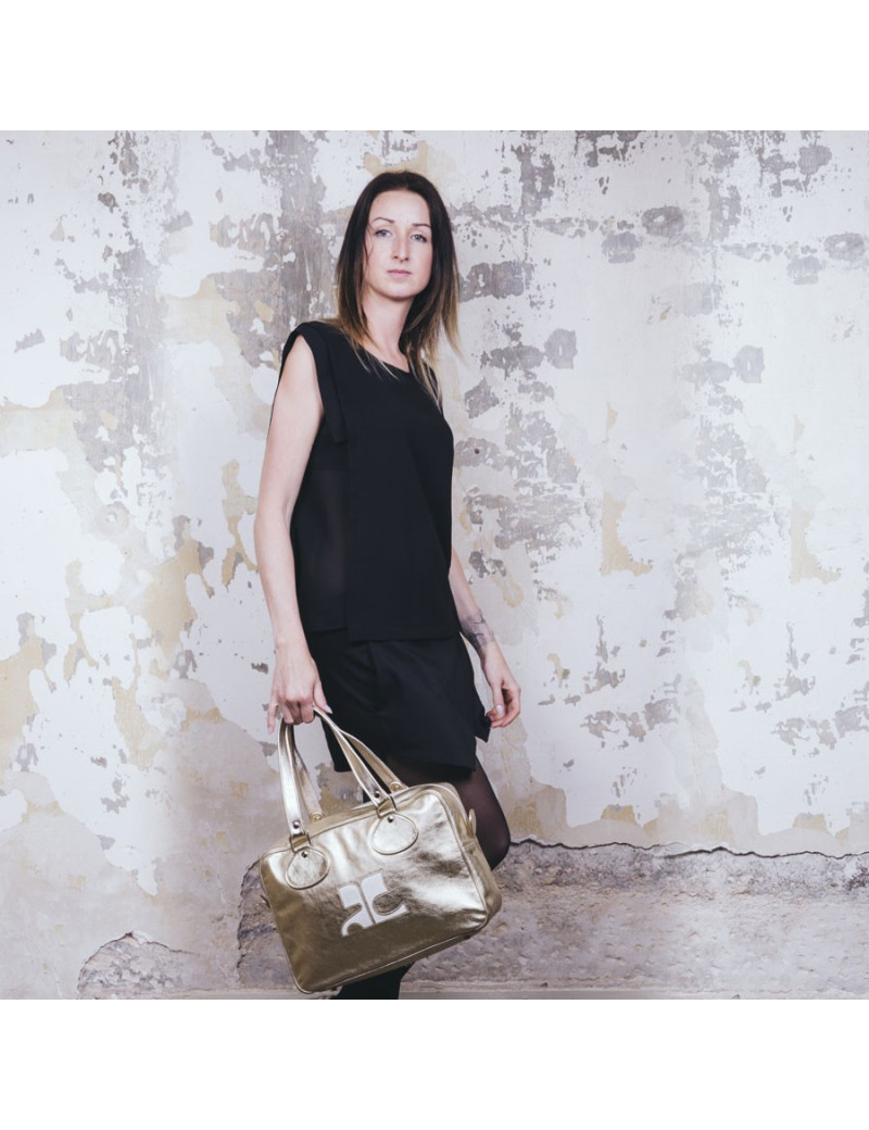 Sac COURREGES en cuir doré