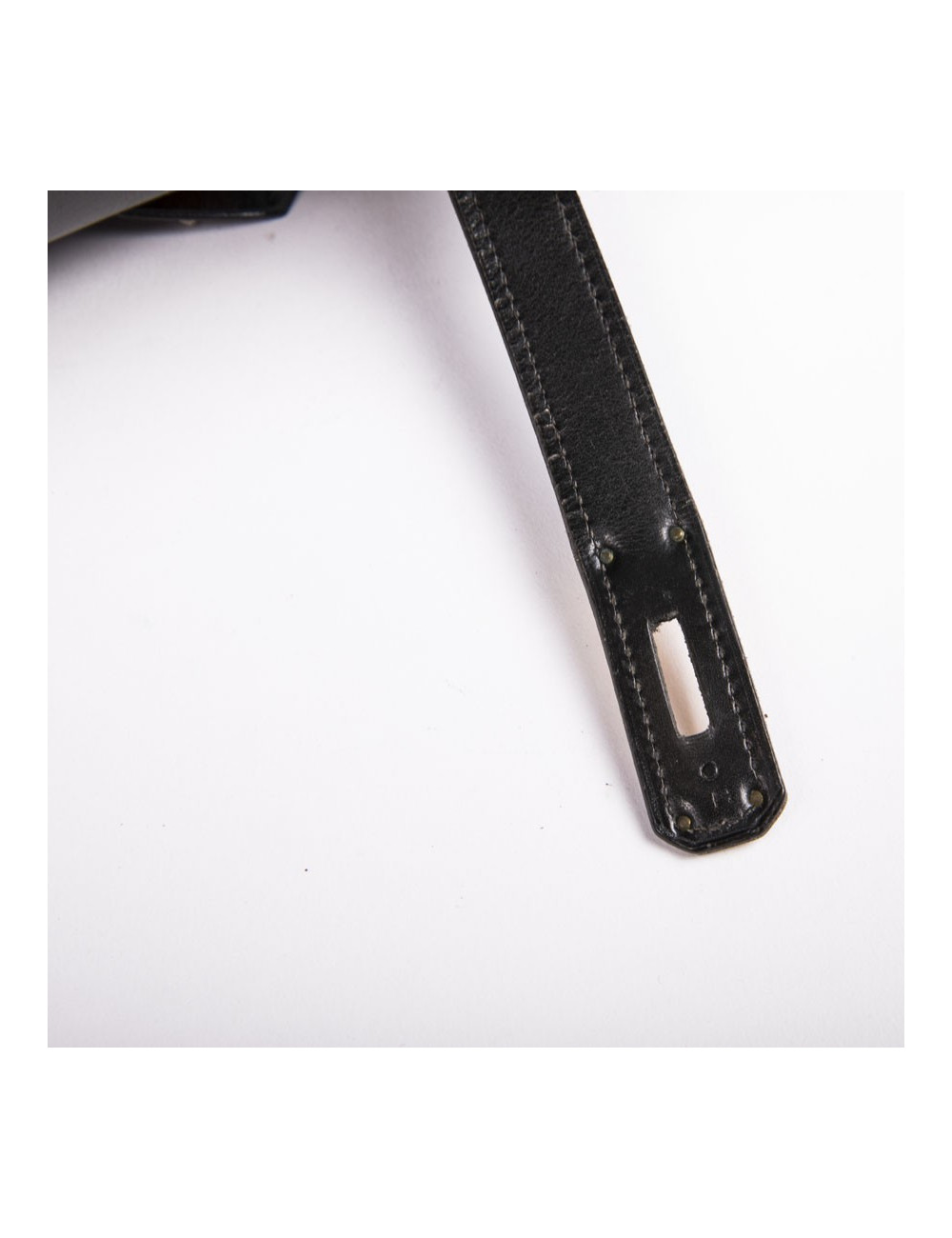 Sac Kelly 32 cuir box noir Vintage