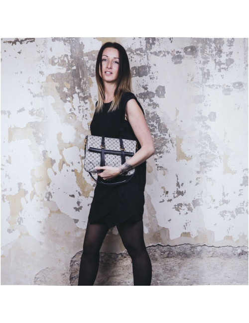 Sac LOUIS VUITTON toile moniogram gris et blanc