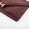  HERMES vintage 'Lydie' pouch bag in red H smooth box calfskin leather
