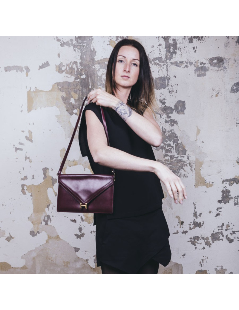 Pochette Lydie HERMES rouge H