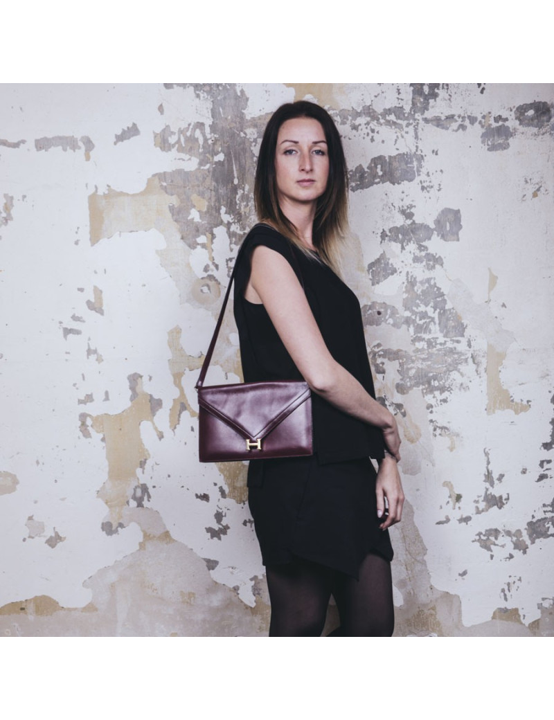 Pochette Lydie HERMES rouge H