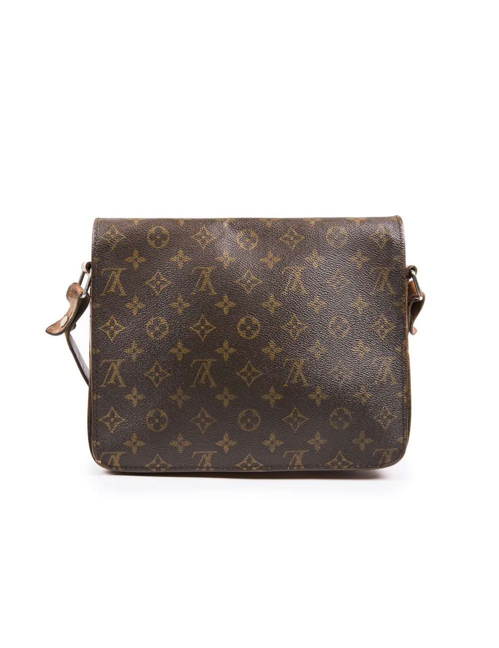 Cartouchière LOUIS VUITTON en toile et cuir
