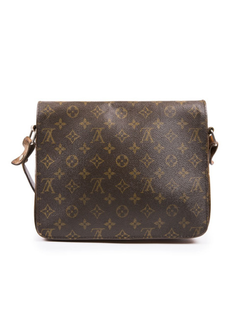 Cartouchière LOUIS VUITTON en toile et cuir