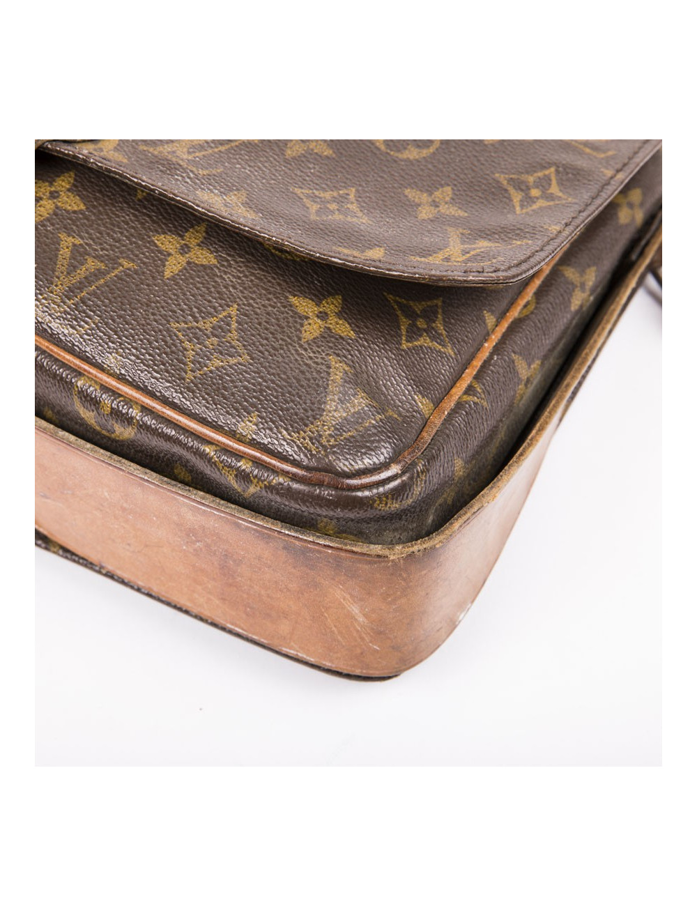 Cartouchière LOUIS VUITTON en toile et cuir