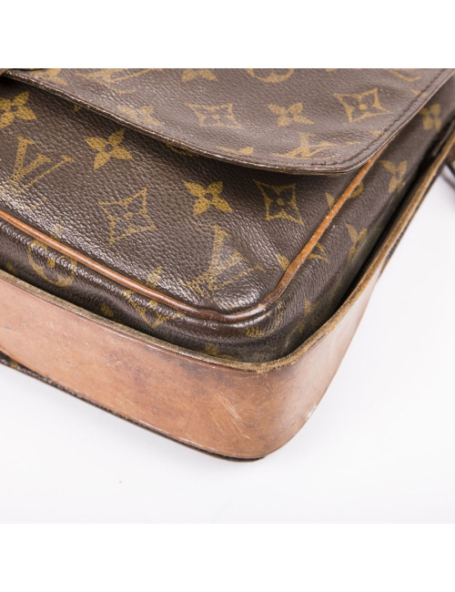 Cartouchière LOUIS VUITTON en toile et cuir