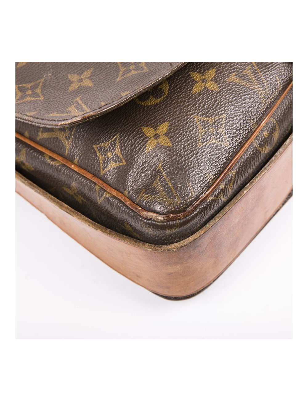 Cartouchière LOUIS VUITTON en toile et cuir