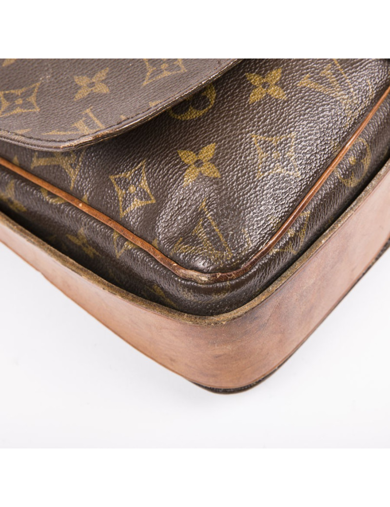 Cartouchière LOUIS VUITTON en toile et cuir