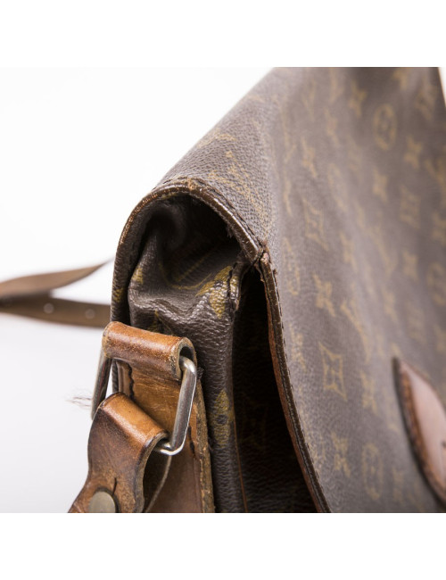 Cartouchière LOUIS VUITTON en toile et cuir