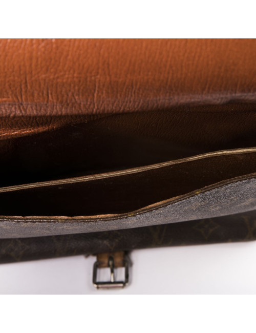 Cartouchière LOUIS VUITTON en toile et cuir