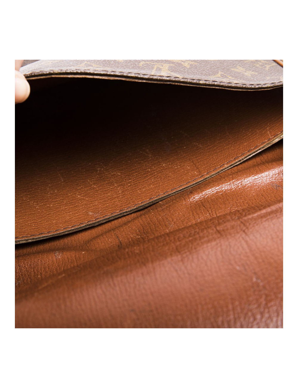 Cartouchière LOUIS VUITTON en toile et cuir