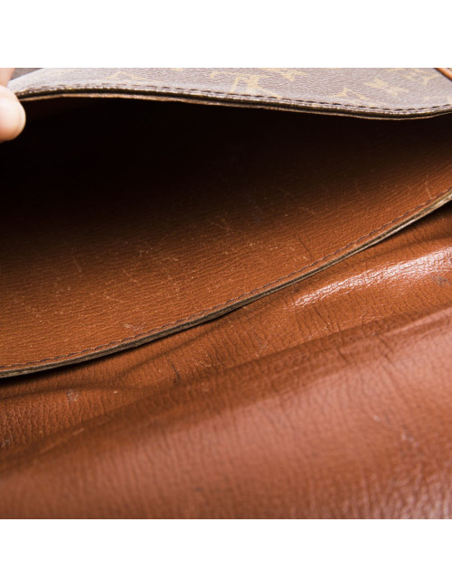 Cartouchière LOUIS VUITTON en toile et cuir