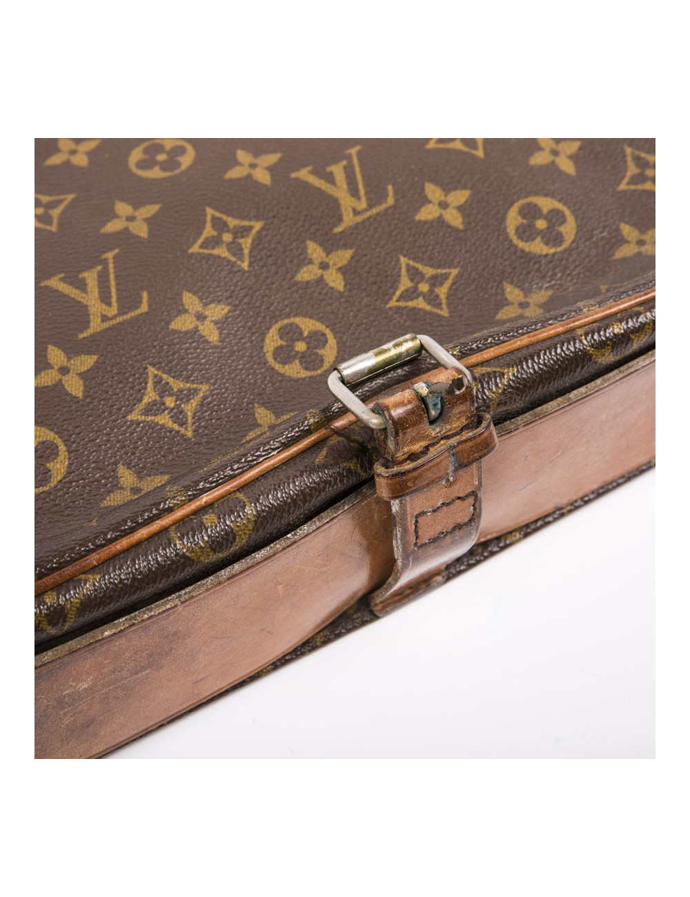 Cartouchière LOUIS VUITTON en toile et cuir