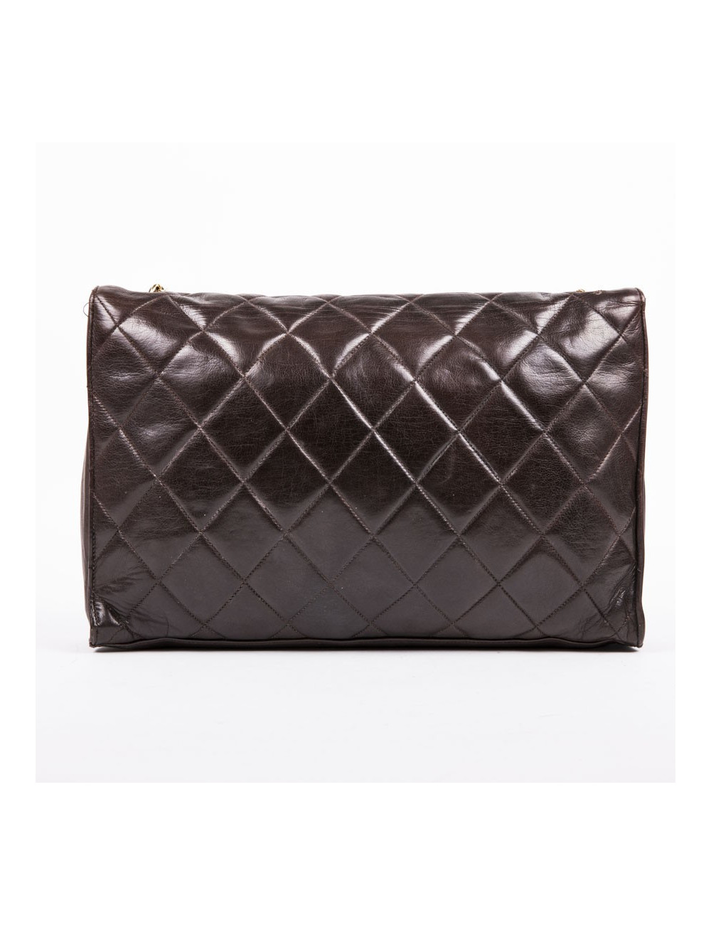 Sac CHANEL en cuir matelassé marron