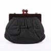 CHANEL vintage black duchess satin bag 