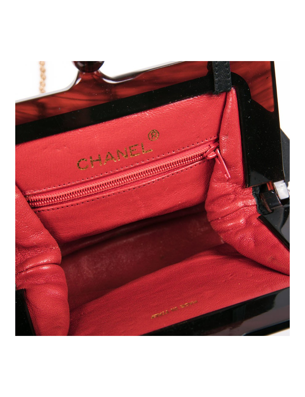 CHANEL vintage black duchess satin bag 