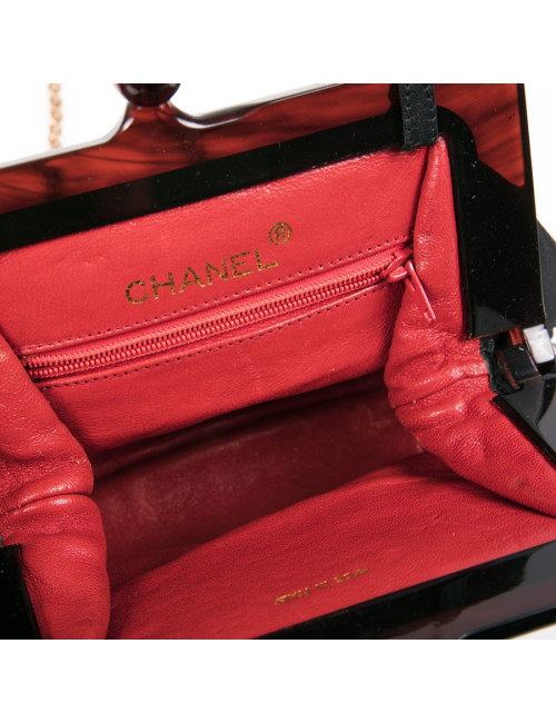 CHANEL vintage black duchess satin bag 