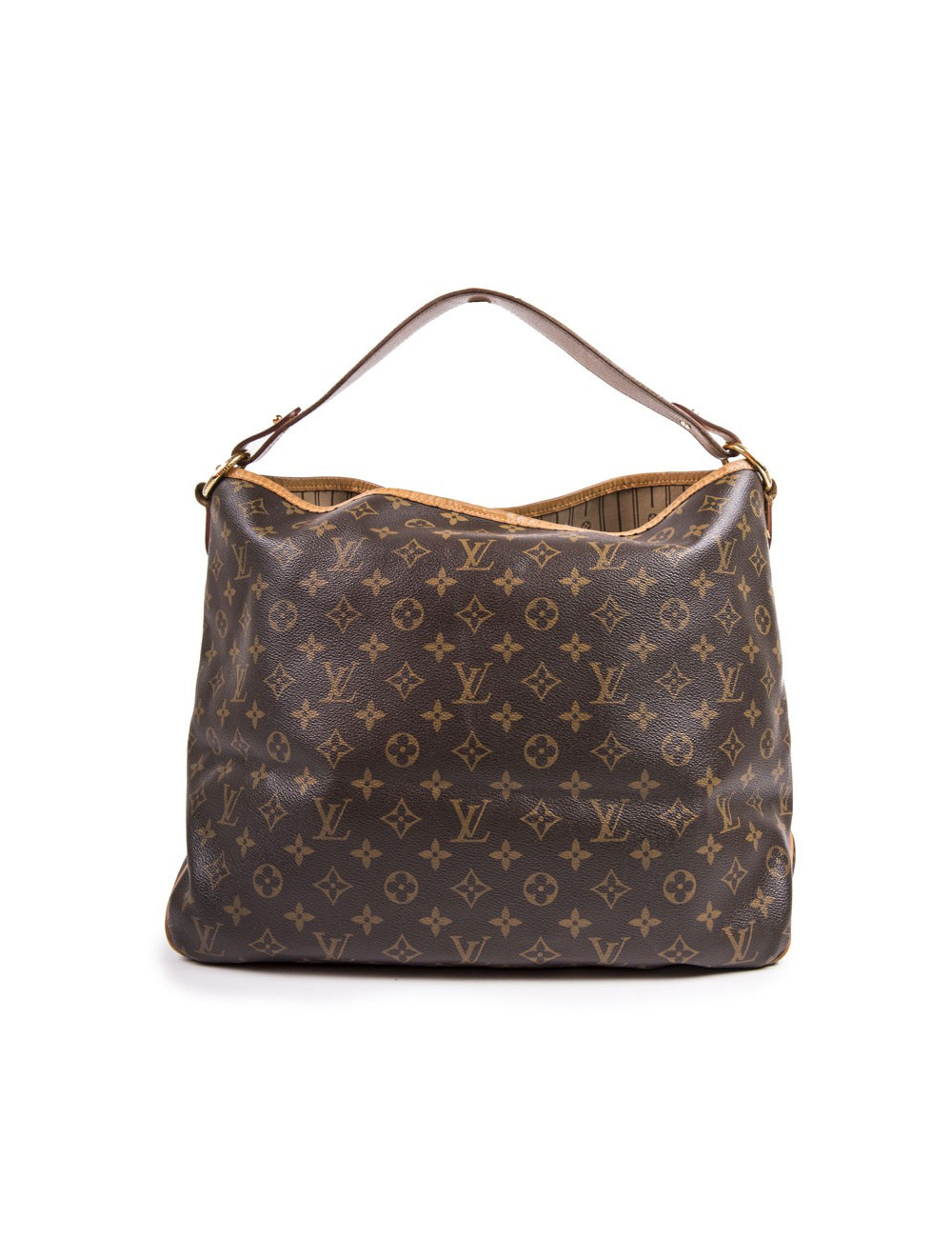 LOUIS VUITTON neverfull bag in brown monogram canvas and natural leather