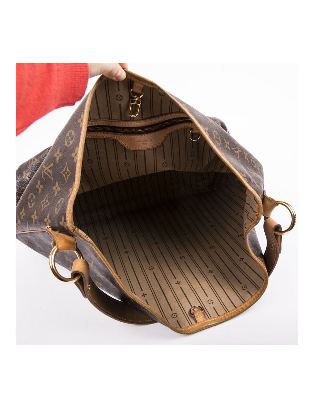 LOUIS VUITTON neverfull bag in brown monogram canvas and natural leather