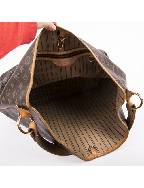 LOUIS VUITTON neverfull bag in brown monogram canvas and natural leather