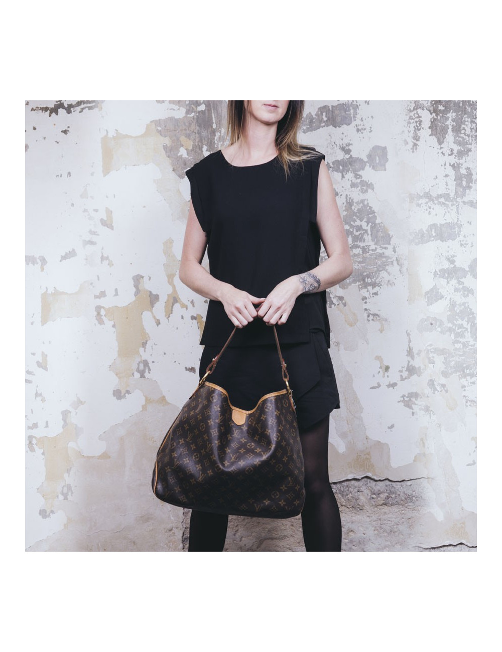 LOUIS VUITTON neverfull bag in brown monogram canvas and natural leather