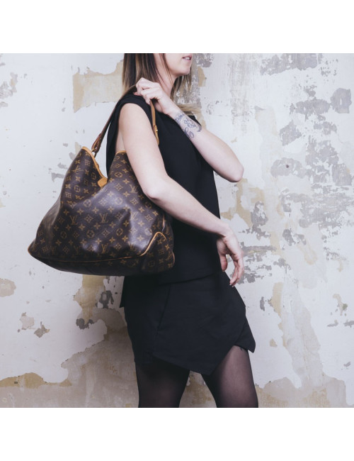LOUIS VUITTON neverfull bag in brown monogram canvas and natural leather