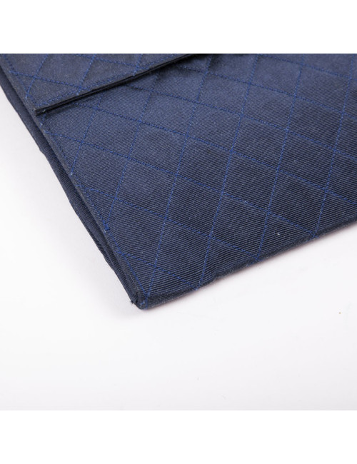 CHANEL Vintage bag in midnight blue duchess satin