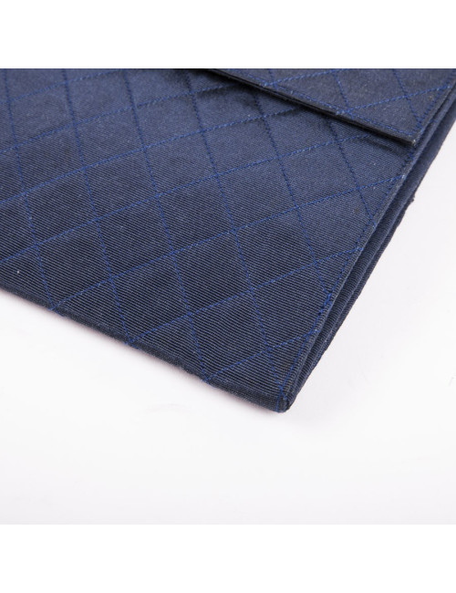 CHANEL Vintage bag in midnight blue duchess satin