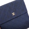 CHANEL Vintage bag in midnight blue duchess satin