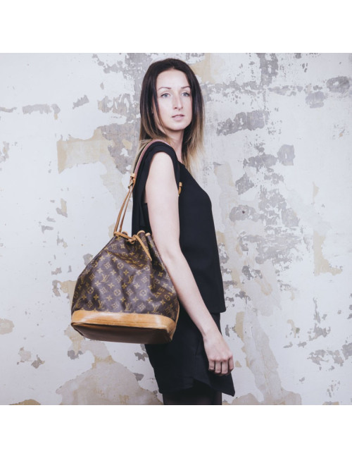 Sac LOUIS VUITTON "Noé" GM en toile et cuir