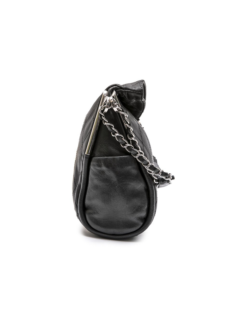 Sac CHANEL cuir d'agneau matelassé noir