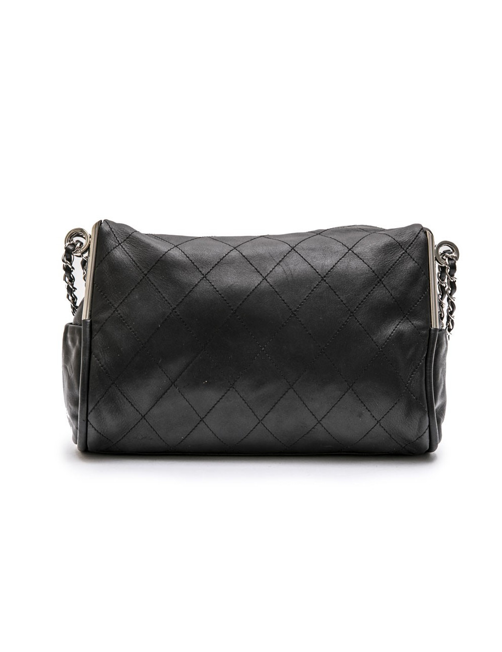 Sac CHANEL cuir d'agneau matelassé noir