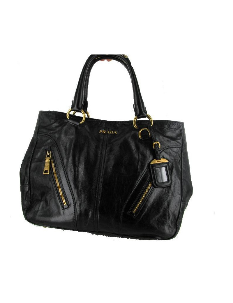 Sac PRADA cuir veilli noir